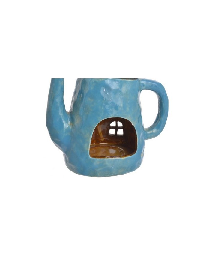 Dzbanek domek ceramiczny..17,5cmL x 10cmW x 19,5cmH..12-1 pcs......BLUE