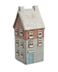 Dzbanek domek ceramiczny..17,5cmL x 10cmW x 19,5cmH..12-1 pcs......BLUE