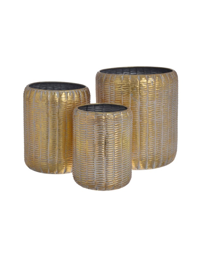 Osłonka metalowa 3szt-kpl..(18cm∅x23cmH), (22,,5cm∅,27cmH), (29,5cm∅x31,5cmH)..4-4 sets..3 pcs-set....GOLD