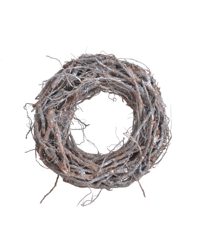 Wianek 25cm..25cm∅x7cmH...WHITE WASHED