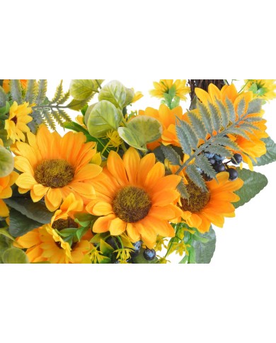 Wianek ze słonecznikami..40cm..36-6 pcs