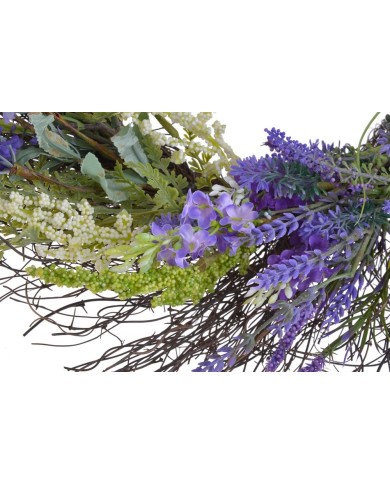 Wianek 50cm - sztuczna roślina..50cmØ8cmH..8-1 pcs......PUR-WH-GR