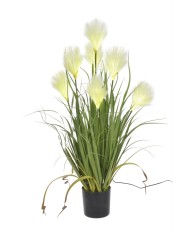 Trawa pampasowa w doniczce LED..120cm....GREEN-WHITE