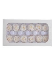 Główki róż stabilizowanych 8szt-pacz - suszony kwiat..4cmØx4cmH..24-24 bags..8 pcs-bag....RED