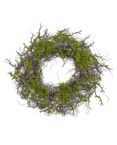 Wianek z mchem..42cm..GREEN