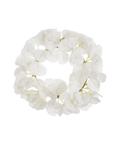 Wianek eukaliptus populus 35cm ....48-12 pcs......L-18 CREAM