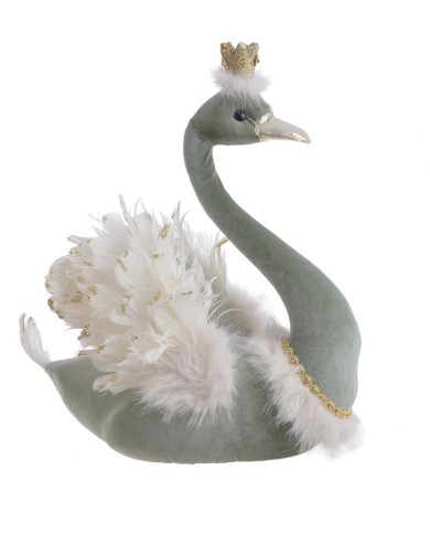 Łabędź 50cm, art. dekoracyjny..40cmLx21cmWx50cmH..4-2 pcs......GREEN