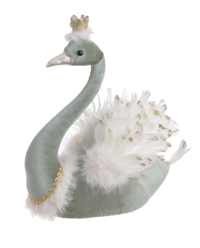 Łabędź 50cm, art. dekoracyjny..40cmLx21cmWx50cmH..4-2 pcs......GREEN
