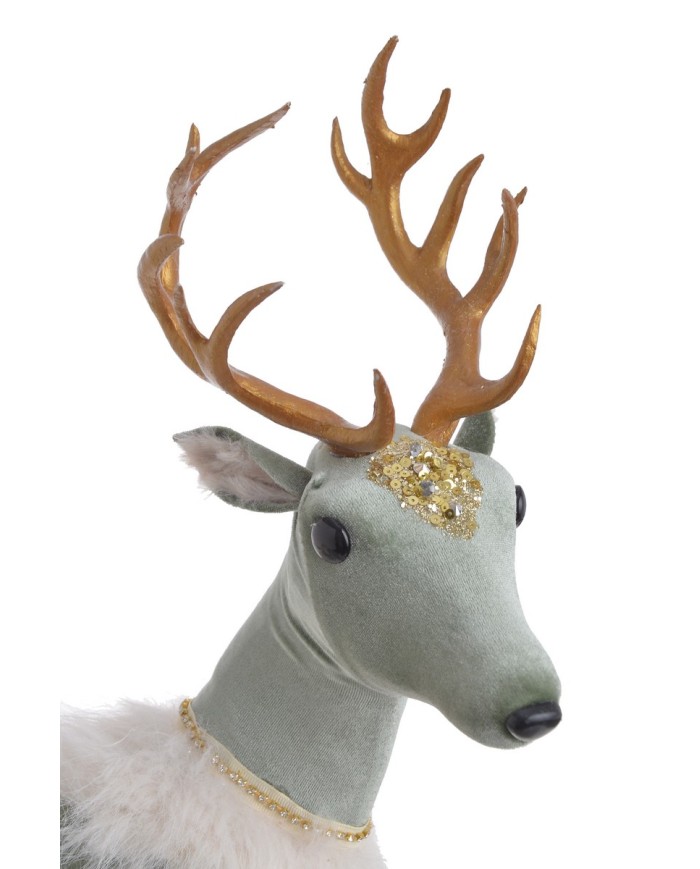 Renifer 52cm, art. dekoracyjny....GREEN