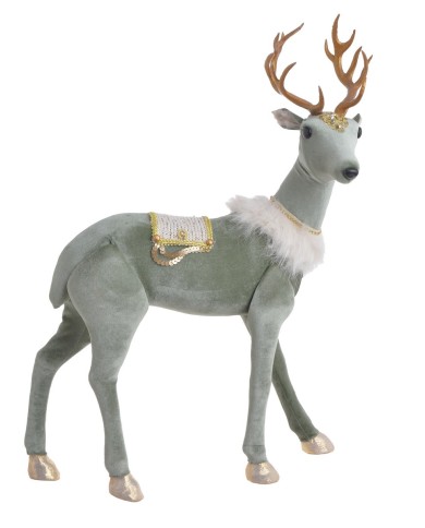 Renifer 52cm, art. dekoracyjny....GREEN
