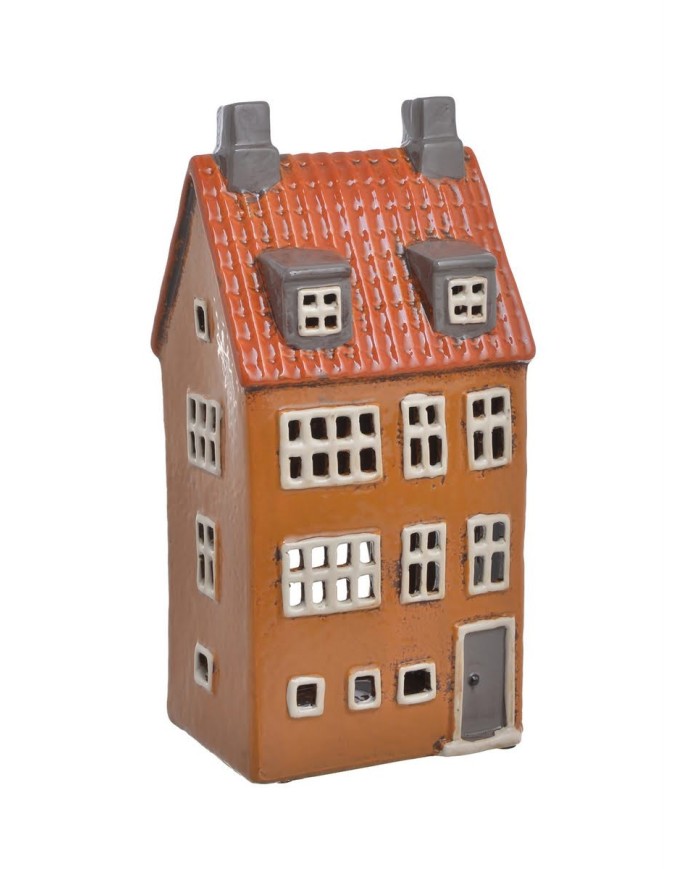 Domek ceramiczny...25,5cmH....HONEY BROWN