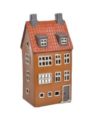 Domek ceramiczny...23,5cmH....BROWN-WHITE