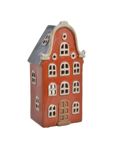 Domek ceramiczny...23,5cmH....BROWN-WHITE