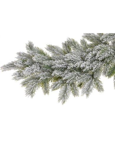 Ośnieżona girlanda iglasta ..190cm..18-6 pcs......GREEN-WHITE