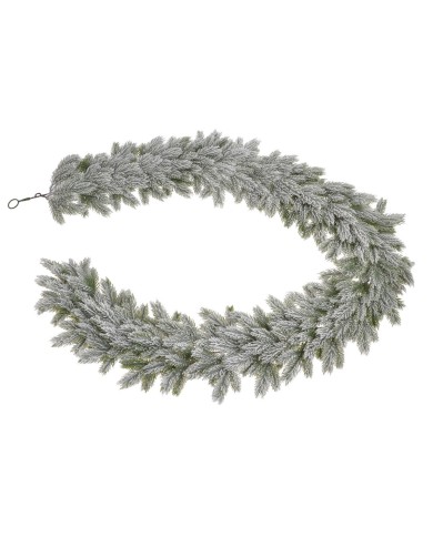 Ośnieżona girlanda iglasta ..190cm..18-6 pcs......GREEN-WHITE