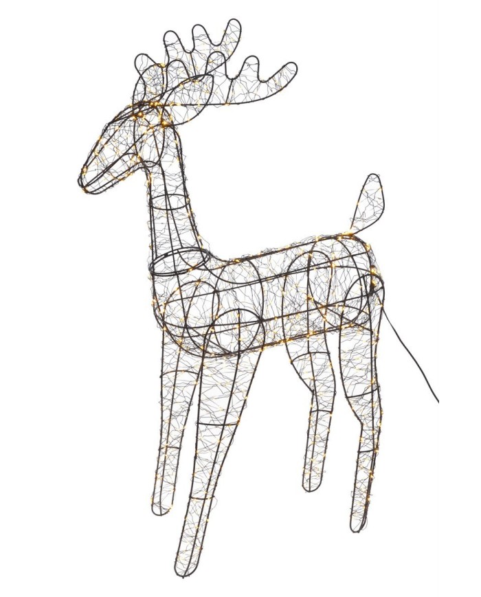 Renifer ledowy H84cm, 4.5V -6W, IP44, kabel 5m....BLACK CLASSIC WARM