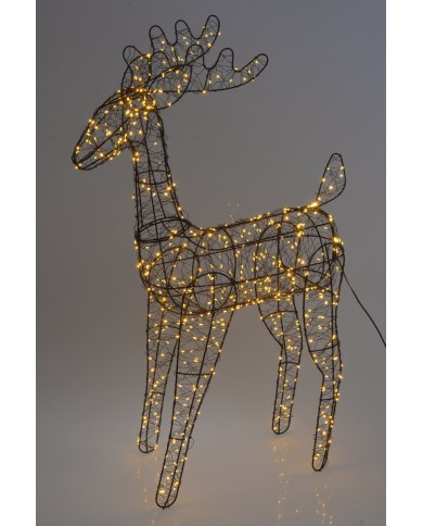 Renifer ledowy H84cm, 4.5V -6W, IP44, kabel 5m....BLACK CLASSIC WARM