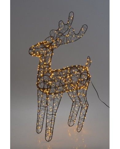 Renifer ledowy H58cm, 4.5V -6W, IP44 , kabel 5m.....BLACK CLASSIC WARM