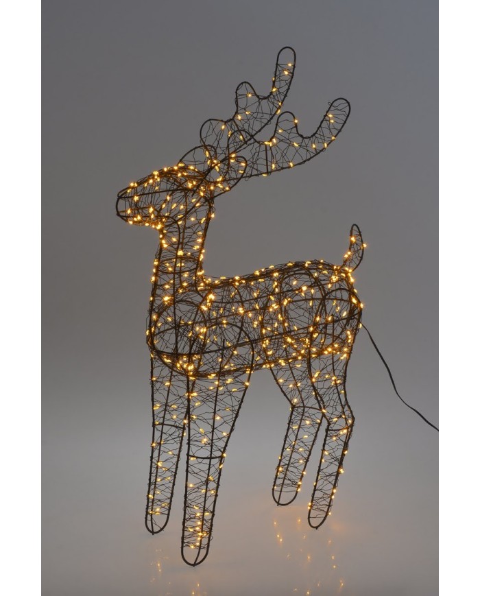 Renifer ledowy H58cm, 4.5V -6W, IP44 , kabel 5m.....BLACK CLASSIC WARM