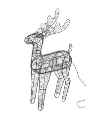 Renifer ledowy H58cm, 4.5V -6W, IP44 , kabel 5m.....BLACK CLASSIC WARM