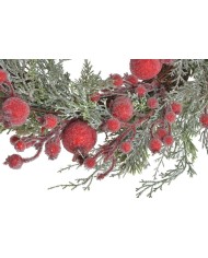 Wianek świąteczny z granatem..45cmØ..6-1 pcs......GREEN-RED