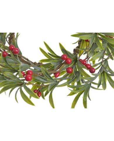 Wianuszek z głogiem..28cm..60-6 pcs......GREEN-RED