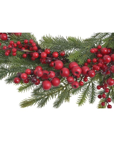 Wianek z głogiem..60cm......RED