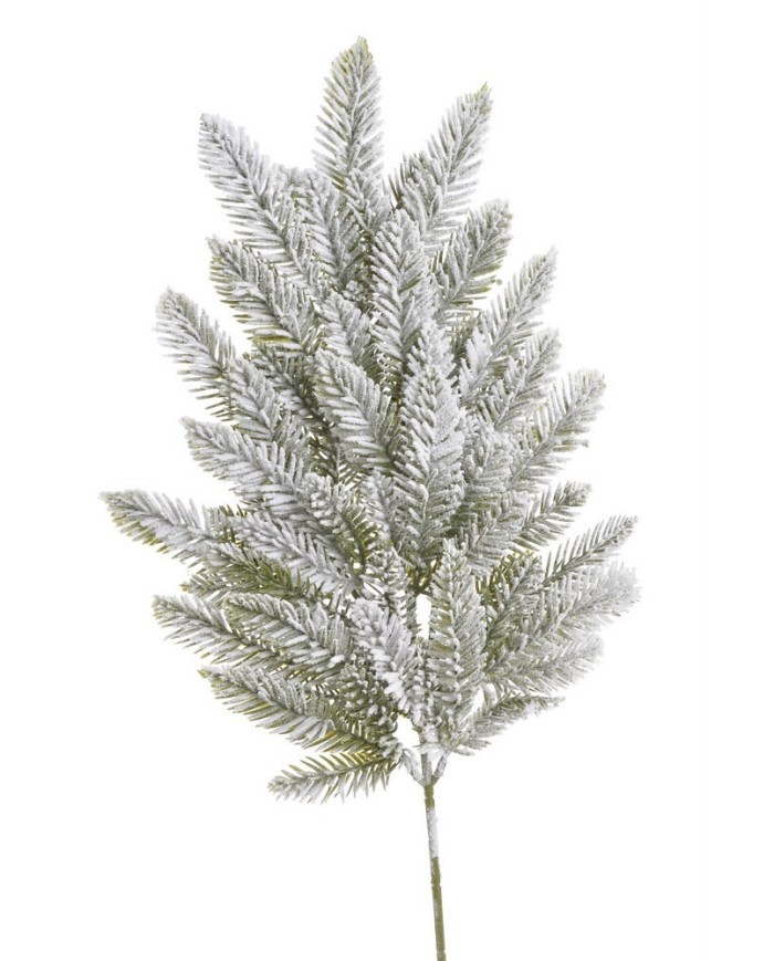 Gałązka iglasta ośnieżona..68cm..180-18 pcs......GREEN-WHITE