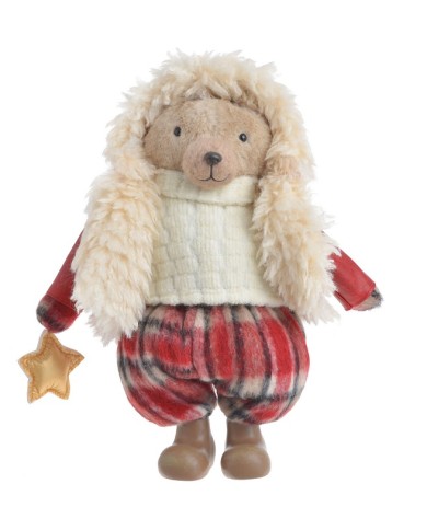 Miś zimowy H38cm....A BOY WHITE-RED- art. dekoracyjny