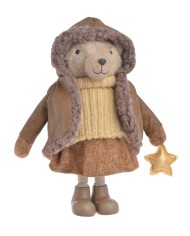 Miś zimowy H38cm...A BOY BROWN- art. dekoracyjny