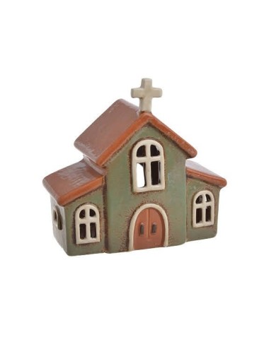 Kościół ceramiczny..16,5cmLx8,5cmWx16cmH....GREEN