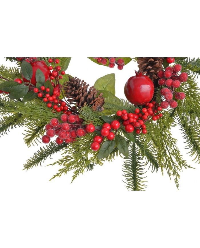 Wianek iglasty ..65cm..6-1 pcs......GREEN-RED