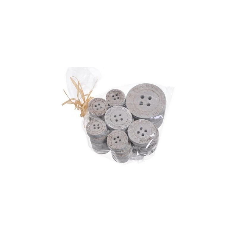 Guziki drewniane w woreczku 35szt