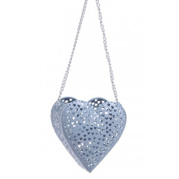 Świecące serce tea light 11cm WH