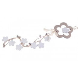 Girlanda drewniana 48 cm wh-br