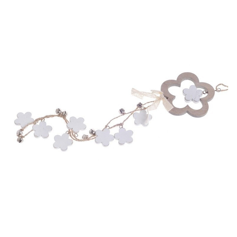 Girlanda drewniana 48 cm wh-br