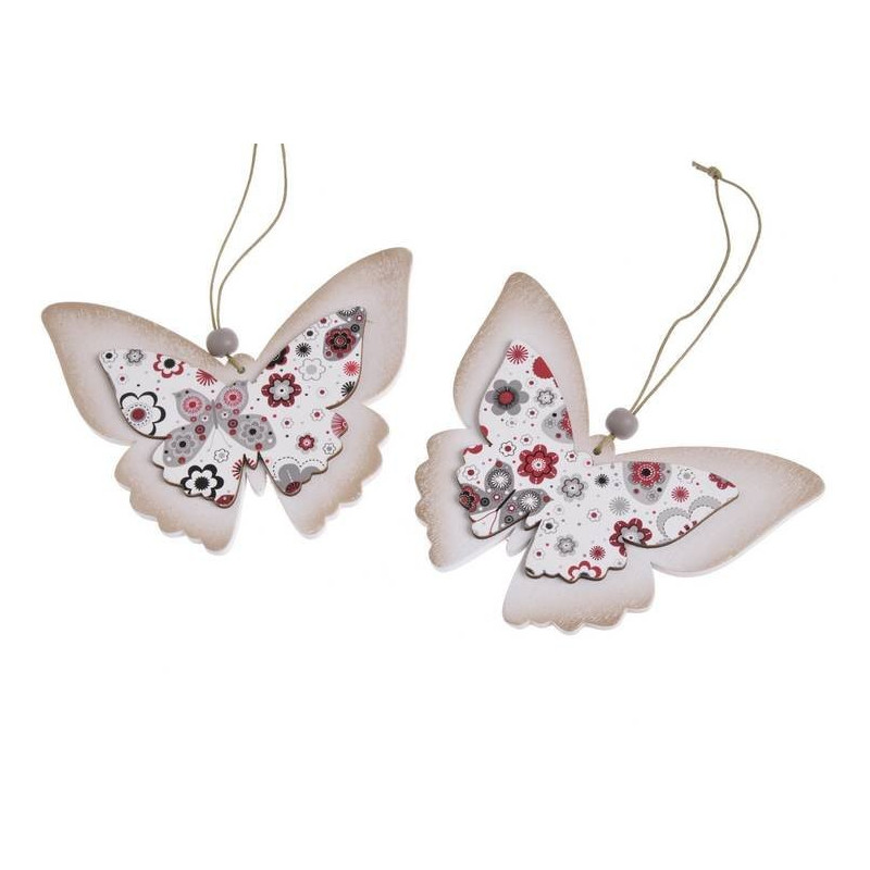 Drewniana zawieszka M z ludowym motywem 4szt/paczka - ptaszki