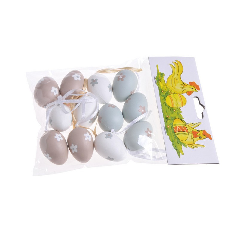 Pisanka - kwiatek 4cm, 12szt