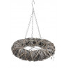 Pleciony wianek do podwieszenia 40 cm GREY