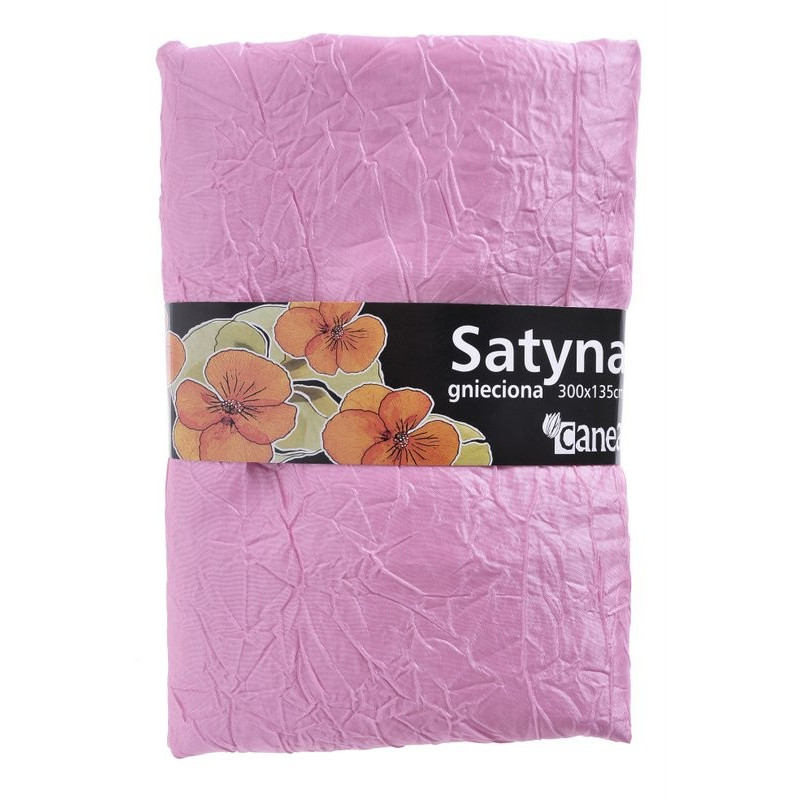 Satyna gnieciona 3 m x 1,5 m RÓŻOWY