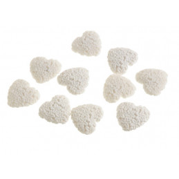 Serca przyklejki z kwiatami 10 szt/kpl 3cm