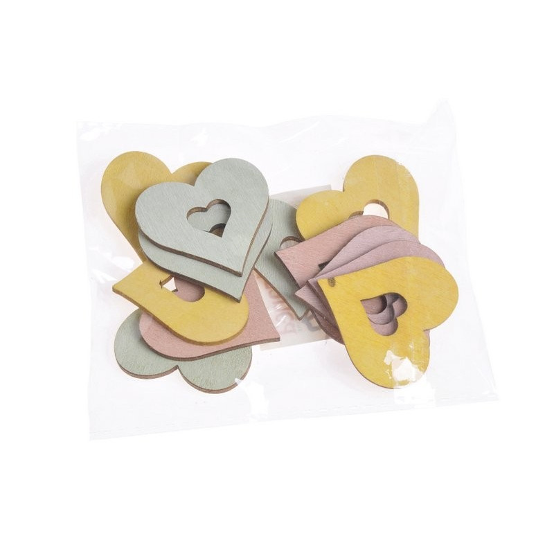 Wycinanki serca 5cm, 12szt/pacz