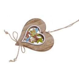 Zawieszka drewniana 10 cm - serce