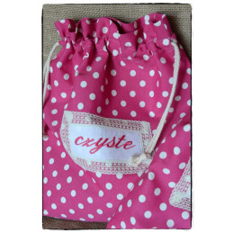 ~Od Ani~ Komplet worków brudne/czyste KROPKI Róż
