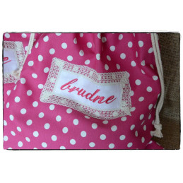 ~Od Ani~ Komplet worków brudne/czyste KROPKI Róż