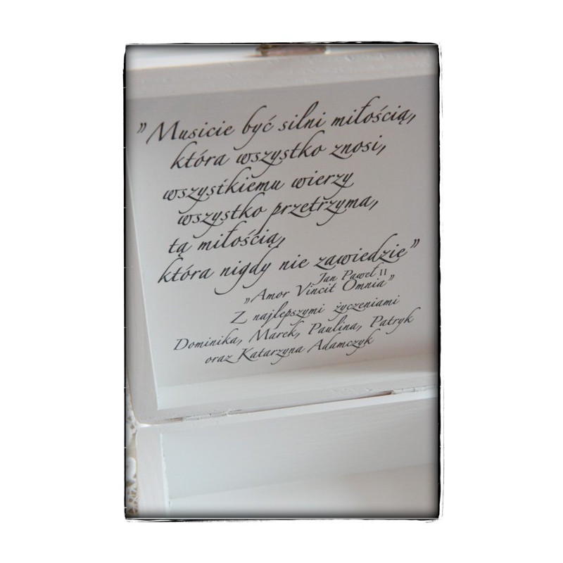~Od Ani~ Pudełko Z okazji Ślubu Młodej Parze