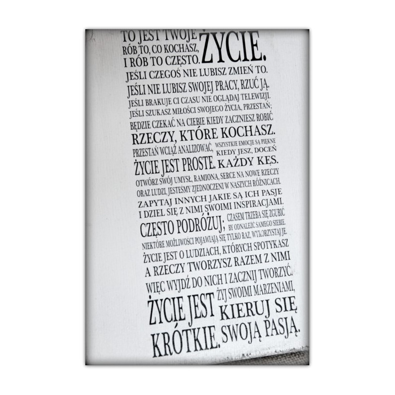 Szyld Cytat Motto Tabliczka z napisem