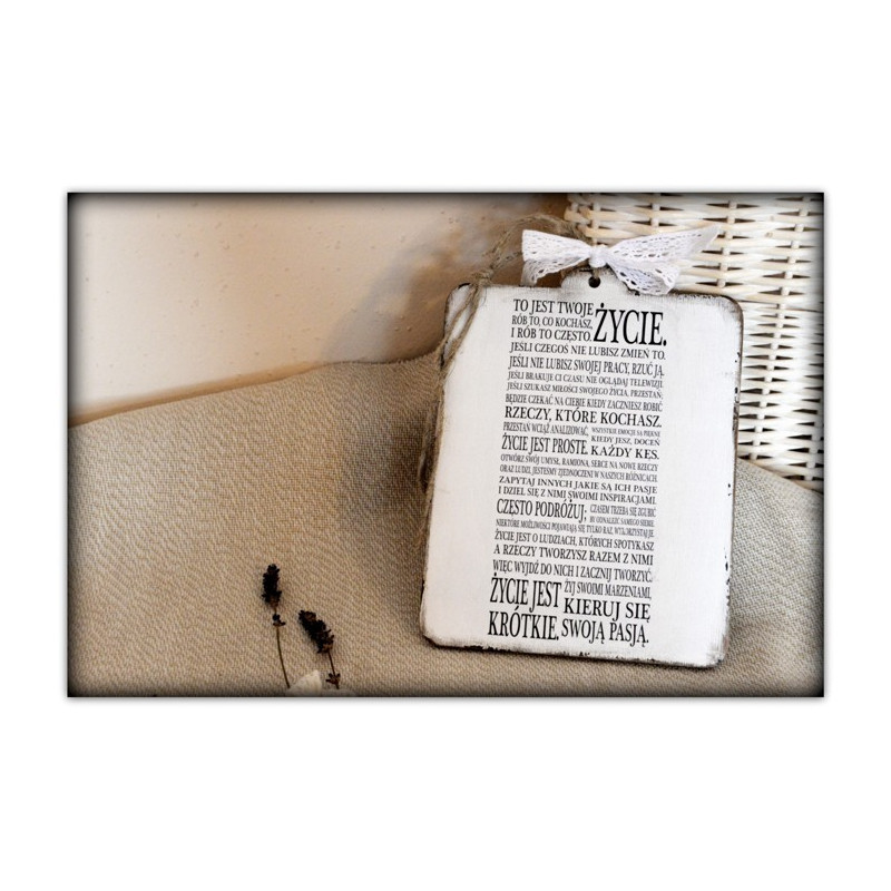 Szyld Cytat Motto Tabliczka z napisem