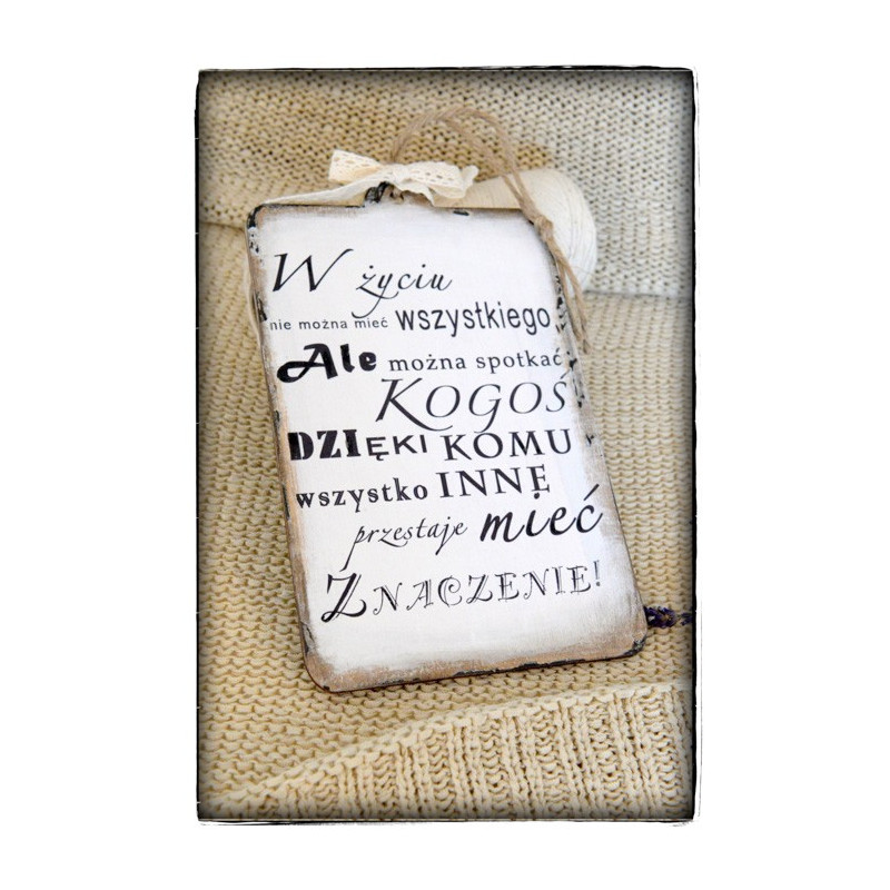 Szyld Cytat Motto Tabliczka z napisem
