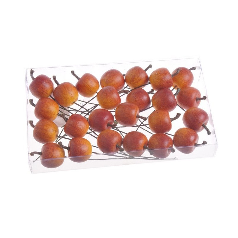 Jabłuszka mini na druciku box 2,5/12cm pacz/24pcs